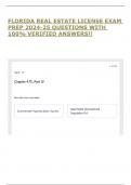 FLORIDA REAL ESTATE LICENSE EXAM PREP 2024-25 QUESTIONS WITH 100&percnt; VERIFIED ANSWERS&excl;&excl;