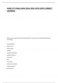 NURS 371 Final Exam&period;docx