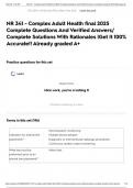 NR 341 - Complex Adult Health final 2025 Complete Questions And Verified Answers&sol; Complete Solutions With Rationales &vert;Get It 100&percnt; Accurate&excl;&excl; Already graded A&plus;