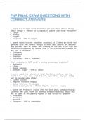 FNP FINAL EXAM QUESTIONS WITH CORRECT ANSWERS