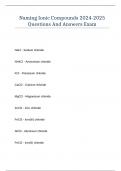 Naming Ionic Compounds 2024-2025 Questions And Answers Exam