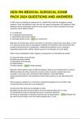 HESI RN MEDICAL SURGICAL EXAM PACK 2024 &lpar;ALL QUESTIONS AND ANSWERS &rpar; GRADED A&plus;