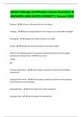 Adobe InDesign Certification Exams Questions & ANSWERS 100&percnt; RATED CORRECT &vert; Newest 2025