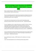 AH2 Hematology exam-Questions & ANSWERS 100&percnt; RATED CORRECT- SURE PASS&excl;&excl; &vert; Newest 2025
