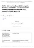 FDNYC G60 Practice Exam 2025 Complete Questions And Verified Answers&sol; Complete Solutions With Rationales &vert;Get It 100&percnt; Accurate&excl;&excl; Already graded A&plus;