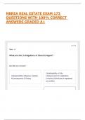 NBREA REAL ESTATE EXAM 173 QUESTIONS WITH 100&percnt; CORRECT ANSWERS GRADED A&plus;