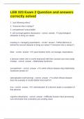 LEB 323 Exam 2 Question and answers correctly solved