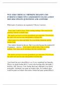  WGU D265 CRITICAL THINKING REASON AND EVIDENCE OBJECTIVE ASSESSMENT EXAM LATEST 2025-2026 UPDATE QUESTIONS AND ANSWERS