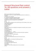 General Structural Pest control 7a &vert; 90 questions and answers &vert; Latest     Define a pest in simple terms&Tab;An unwanted organism Pest populations are part of an ecosystem&period; What following elements are included in an ecosystem&quest;  A&period; Populations and a community 