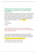 FLORIDA REAL ESTATE EXAM TEST QUESTIONS AND CORRECT ANSWERS LATEST UPDATE 2025-2026&vert;GRADE A&plus;