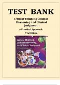 TEST BANK CRITICAL THINKING&comma; CLINICAL REASONING AND CLINICAL JUDGEMENT A PRACTICAL APPROACH 7TH EDITION ALL CHAPTERS INCLUDED AND COMPLETE GUIDE&period;