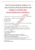 NSG 533 Advanced Pharm&colon; Module 1&colon; GI&colon;  Chp 17 EXAM LATEST QUESTIONS AND  CORRECT ANSWERS 100&percnt;  GUARANTEED PASS&excl;&excl; &sol;GRADED A&plus; 