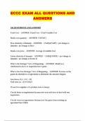ALL ECCC COMBINED PACKAGED EXAMS &colon; QUESTIONS AND 100&percnt; VERIFIED ANSWERS