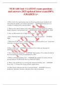 NUR 148 Unit 1 LATEST exam questions and answers 2025 updated latest exam100&percnt;  &sol;GRADED A&plus; 