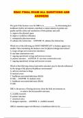 EDAC FINAL EXAM ALL QUESTIONS AND ANSWERS