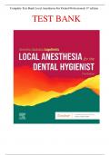 Complete Test Bank Local Anesthesia For Dental Professionals 2nd Edition Bassett Questions & Answers with rationales &lpar;Chapter 1-21&rpar;