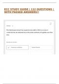 ECC STUDY GUIDE &vert; 112 QUESTIONS &vert; WITH PASSED ANSWERS&excl;&excl;