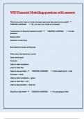 WSP Financial Modelling questions with answers