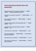 Rhode Island Master Pipefitter Exam with answers 2025
