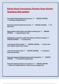 Rhode Island Journeyman Plumber Exam Review Questions with answers&period;