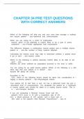 CHAPTER 34 PRE TEST QUESTIONS WITH CORRECT ANSWERS&period;