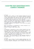Package deal  ALSO Pre test 2023 WITH 100&percnt; CORRECT ANSWERS