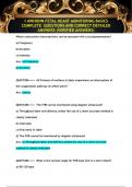 1 AWHONN FETAL HEART MONITORING BASICS COMPLETE QUESTIONS AND CORRECT DETAILED  ANSWERS &lpar;VERIFIED ANSWERS&rpar;