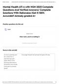 Mental Health ATI A with NGN 2025 Complete Questions And Verified Answers&sol; Complete Solutions With Rationales &vert;Get It 100&percnt; Accurate&excl;&excl; Already graded A&plus;