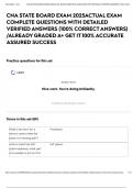 CNA STATE BOARD EXAM 2025ACTUAL EXAM COMPLETE QUESTIONS WITH DETAILED VERIFIED ANSWERS &lpar;100&percnt; CORRECT ANSWERS&rpar; &sol;ALREADY GRADED A&plus; GET IT 100&percnt; ACCURATE ASSURED SUCCESS