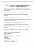 Nerve Conduction Exam Questions & Answers &lpar;100&percnt; Accurate&rpar;
