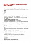 Sensory Perception study guide correct and verified A&plus;&period;pdf