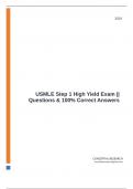 USMLE Step 1 High Yield Exam &vert;&vert; Questions & 100&percnt; Correct Answers