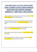 PGA PGM LEVEL 3 3&period;0 FULL STUDY GUIDE  EXAM &vert; NEWEST ACTUAL EXAM COMPLETE  QUESTIONS AND VERIFIED ANSWERS  GRADED A&plus; &vert; 100&percnt; PASS &vert; 2025 UPDATE&excl;