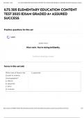 ILTS 305 ELEMENTARY EDUCATION CONTENT TEST 2025 &vert;EXAM GRADED A&plus; ASSURED SUCCESS