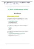 NUR 2502 NUR2502 Final Exam &lpar;Latest &rpar; Multidimensional Care III MDC 3 - Rasmussen