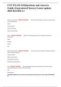 CST EXAM 243Questions and Answers Guide &lpar;Guaranteed Succes&rpar; Latest update 2025 RATED A&plus;