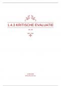 1&period;4&period;3 Kritische evaluatie&comma; behaald  met een 7&excl;&excl;&excl;