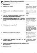 USPS SALES AND SERVICES ASSOCIATE TRAINING EXAM 2 LATEST VERSIONS &lpar;VERSION A & B&rpar; ACTUAL EXAM