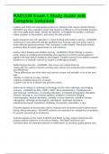 RAD1125 Exam 1 Study Guide with Complete Solutions