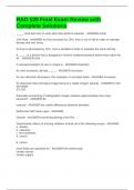 RAD 120 Final Exam Review with Complete Solutions