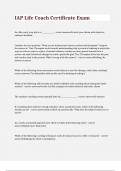 IAP Life Coach Certificate Exam 