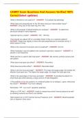 CAMRT Exam Questions And Answers Verified 100&percnt;  Correct&vert;latest updates&vert;