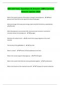 BIO 319 Test&vert; Questions & Answers 100&percnt; Correct&vert; Newest Update 2025