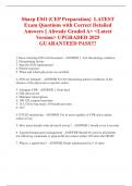 Sharp ESO &lpar;CEP Preparation&rpar;  LATEST  Exam Questions with Correct Detailed  Answers &vert;&vert; Already Graded A&plus; <Latest Version> UPGRADED 2025 GUARANTEED PASS&excl;&excl;&excl; 