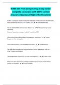 HINM 134 Final Competency Study Guide- Complete Questions with 100&percnt; Correct Answers&vert; Newest 2025&vert;Verified Solutions