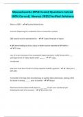 Massachusetts MPJE Exam2 Questions Solved 100&percnt; Correct&vert; Newest 2025&vert;Verified Solutions