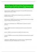 Medical Billing 101 Exams Prep Test-questions & ANSWERS 100&percnt; RATED CORRECT &vert; Newest 2025