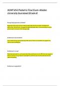 NUNP 6541 Pediatric Final Exam-Walden  University Guarateed &lpar;Grade A&rpar;