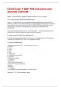 ELCS Exam 1 With 123 Questions and answers &vert; Newest 