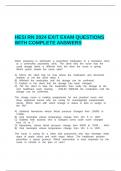 HESI RN 2024 EXIT EXAM QUESTIONS WITH COMPLETE ANSWERS&period;